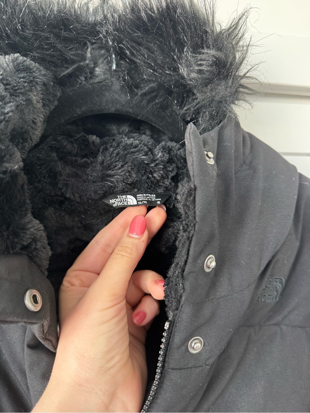 Black North Face 550 Puffer Mid Parka Jacket - Picture 3 of 7